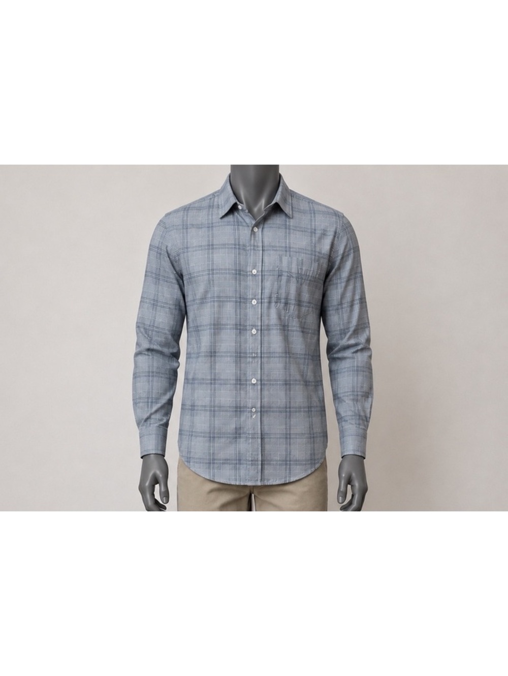 Paper Denim & Cloth Mens XL Blue Plaid Button Up Shirt 100% Cotton Long Sleeve